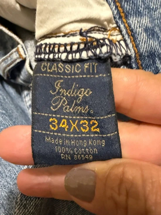 TOMMY BAHAMA Indigo Palms Classic Fit Straight Denim Blue Jeans Men's Size 34x32 - Picture 11 of 11